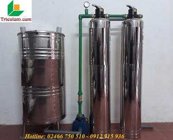 Bộ lọc nước giếng khoan 2 Cột Inox